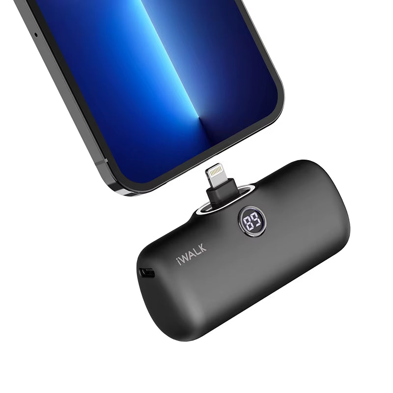 Capsule Pocket Mini Power Bank Portable 4800Mah Fast Charging Power Bank Digital Display Suitable for Iphone Lightning