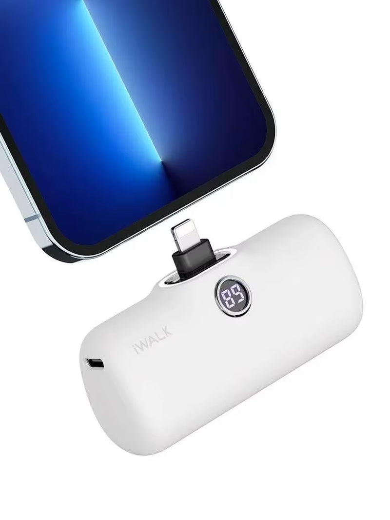 Capsule Pocket Mini Power Bank Portable 4800Mah Fast Charging Power Bank Digital Display Suitable for Iphone Lightning