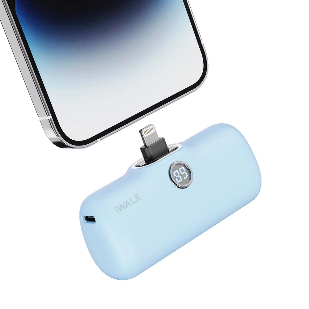 Capsule Pocket Mini Power Bank Portable 4800Mah Fast Charging Power Bank Digital Display Suitable for Iphone Lightning